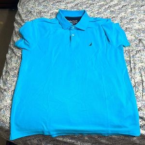 Nautica Performance Deck Shirt Light Blue Size L